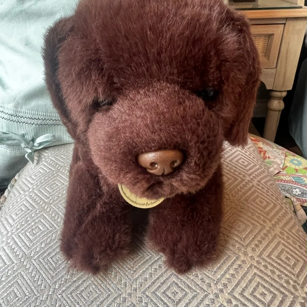 Chocolate Lab Plush Dog Toy 11” Aurora Miyoni NWT